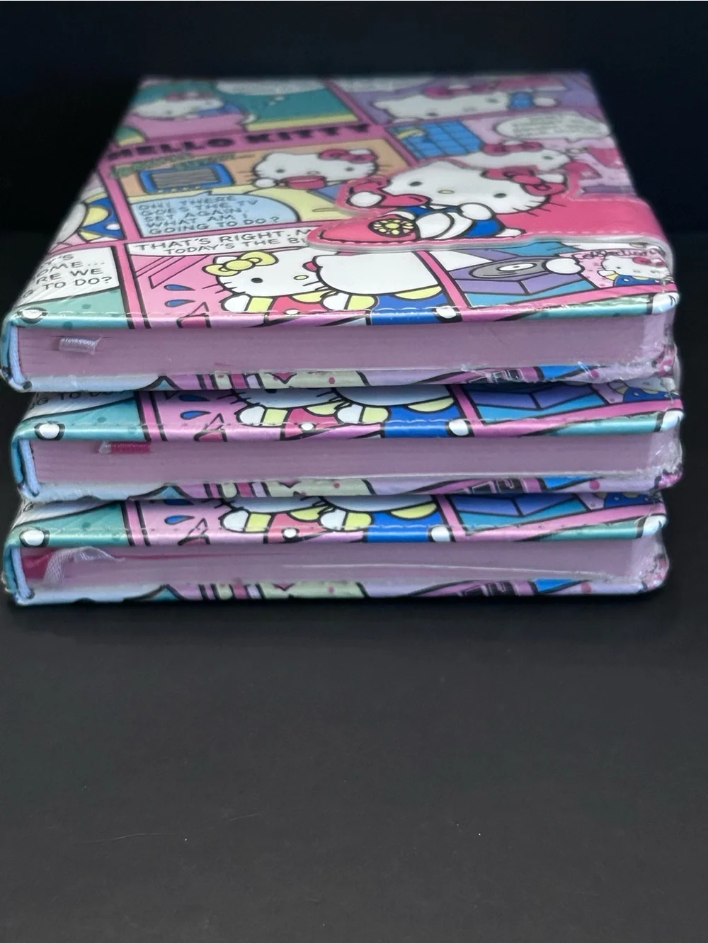 Hello Kitty Pink Comic School Writing Tablet with Magnetic Closure NEW
